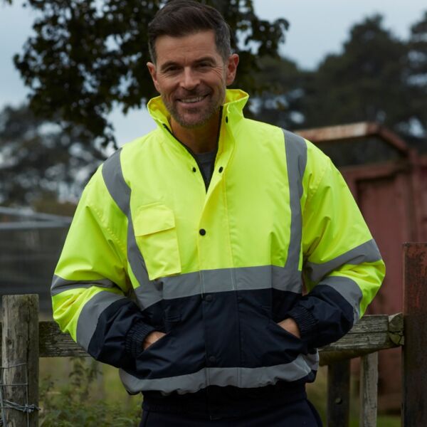 Hi-Vis 2 Tone Bomber Jacket Thumbnail